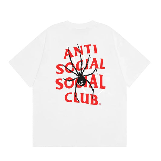 Anti Social Social Club Spider Red Logo T-Shirt - White