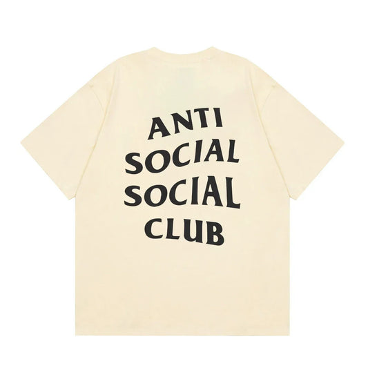 Anti Social Social Club Classic Logo T-Shirt - Cream/Black
